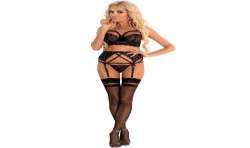 LIVCO CORSETTI FASHION MORIDAM LC 90552 SUJETADOR LIGUERO PANTY NEGRO L XL