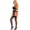 LIVCO CORSETTI FASHION MORIDAM LC 90552 SUJETADOR LIGUERO PANTY NEGRO L XL