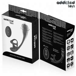 ADDICTED TOYS PLUG ANAL VIBRACIaN Y WAVING 360aº Y ESTIMULADOR TESTaCULOS