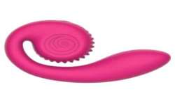 SNAIL VIBE GIZI LITE VIBRADOR DUAL PUNTO G Y CLaTORIS ROSA
