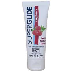 HOT SUPERGLIDE LUBRICANTE COMESTIBLE BASE AGUA FRAMBUESA 75 ML