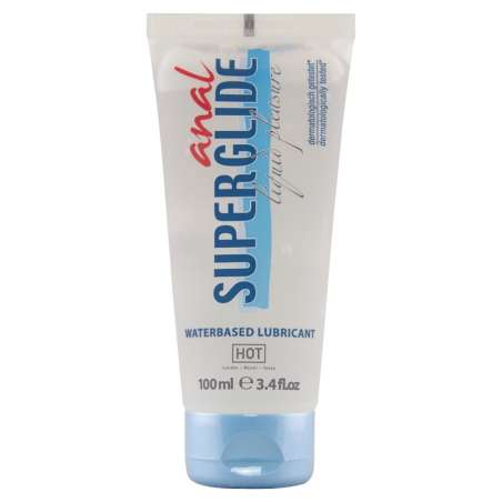 HOT ANAL SUPERGLIDE LIQUID PLEASURE LUBRICANTE ANAL BASE AGUA 100 ML