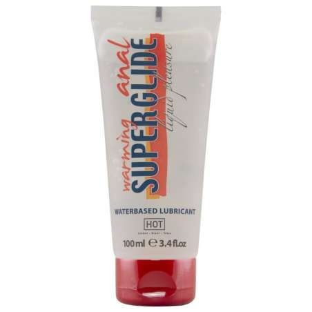 HOT ANAL SUPERGLIDE WARMING LIQUID PLEASURE LUBRICANTE ANAL BASE AGUA EFECTO CALOR 100 ML