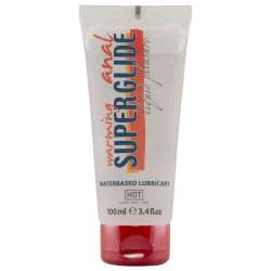 HOT ANAL SUPERGLIDE WARMING LIQUID PLEASURE LUBRICANTE ANAL BASE AGUA EFECTO CALOR 100 ML