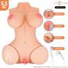 INTENSE DEEP TOUCH VERO TORSO ANO Y VAGINA CON EFECTO SUCCIaN CALOR VIBRACIaN Y VOZ CON CONTROL REMOTO 55 KG
