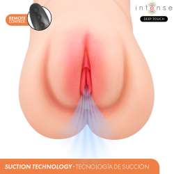INTENSE DEEP TOUCH KRISTA MASTURBADOR ANO Y VAGINA CON EFECTO SUCCION VIBRACION Y VOZ CON CONTROL REMOTO 12KG