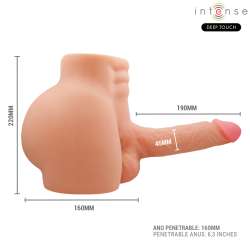 INTENSE DEEP TOUCH RICHIE TORSO CON ANO Y DILDO REALaSTICO CON EMPUJE Y VIBRACIaN CONTROL REMOTO 47 KG