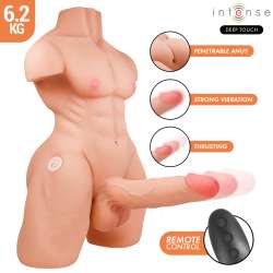 INTENSE DEEP TOUCH MARTY TORSO CON ANO Y DILDO REALaSTICO CON EMPUJE Y VIBRACIaN CONTROL REMOTO 62 KG