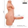 INTENSE DEEP TOUCH MARTY TORSO CON ANO Y DILDO REALaSTICO CON EMPUJE Y VIBRACIaN CONTROL REMOTO 62 KG