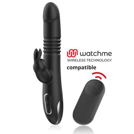 BLACKSILVER KENJI VIBRADOR RABBIT UP DOWN MANDO CONTROL REMOTO WATCHME