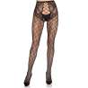 LEG AVENUE 1966 MEDIAS DE RED CON PANTY SIN ENTREPIERNA NEGRO TALLA aNICA