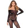 LEG AVENUE 89366 BODYSTOCKING DE LENCERaA DE ENCAJE NEGRO TALLA aNICA