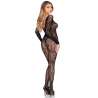 LEG AVENUE 89366 BODYSTOCKING DE LENCERaA DE ENCAJE NEGRO TALLA aNICA