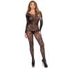 LEG AVENUE 89366 BODYSTOCKING DE LENCERaA DE ENCAJE NEGRO TALLA aNICA