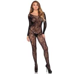 LEG AVENUE 89366 BODYSTOCKING DE LENCERaA DE ENCAJE NEGRO TALLA aNICA