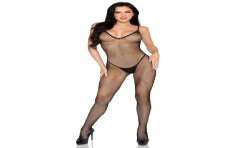 LEG AVENUE 89375 BODYSTOCKING DE RED SIN ENTREPIERNA NEGRO TALLA aNICA