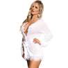 SUBBLIME BABYDOLL MANGA LARGA BLANCO CON FLECOS S M