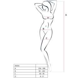 PASSION WOMAN BS016 BODYSTOCKING ROJO TALLA UNICA