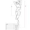 PASSION WOMAN BS025 BODYSTOCKING ESTILO VESTIDO NEGRO TALLA UNICA