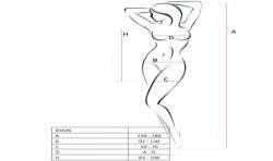 PASSION WOMAN BS026 BODYSTOCKING ESTILO VESTIDO BLANCO TALLA UNICA