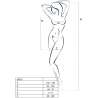PASSION WOMAN BS027 BODYSTOCKING ESTILO VESTIDO NEGRO TALLA UNICA