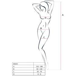 PASSION WOMAN BS032 BODYSTOCKING NEGRO TALLA UNICA