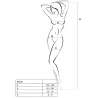 PASSION WOMAN BS038 BODYSTOCKING BLANCO TALLA UNICA