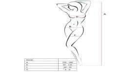 PASSION WOMAN BS045 BODYSTOCKING NEGRO TALLA UNICA