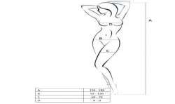 PASSION WOMAN BS053 BODYSTOCKING ROJO TALLA UNICA